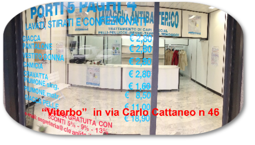 Lavasecco in Franchising Clean Life /VITERBO Lavasecco in Franchising Clean Life /VITERBO VIA CARLO CATTANEO 46
